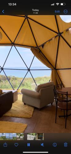 Geodome with sea views near Pendine