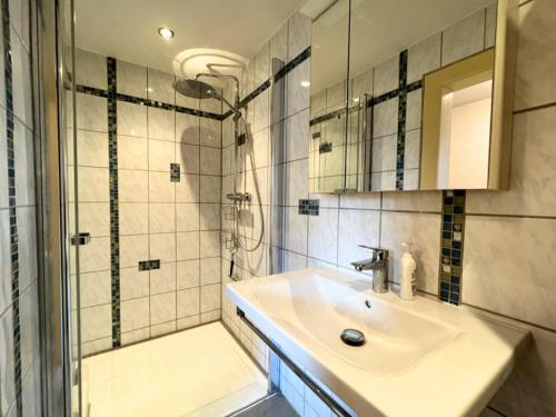 Dušš, Ferienwohnung Landlust - ideal für Hundefreunde und Monteure, free WLAN & Parken, Smart-TV (Ferienwohnung Landlust - ideal fur Hundefreunde und Monteure, free WLAN & Parken, Smart-TV) in Falkenberg/Elster