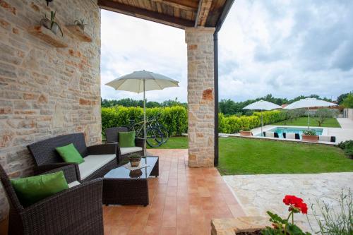 Erkély/terasz, Villa Milka Charming family villa near Rabac in Marici