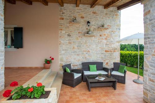 Erkély/terasz, Villa Milka Charming family villa near Rabac in Marici