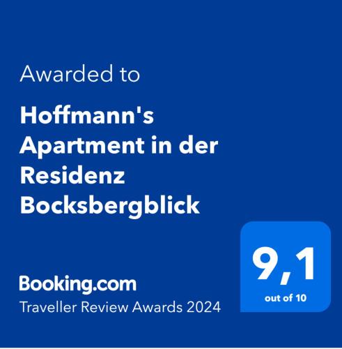 Hoffmann's Apartment in der Residenz Bocksbergblick