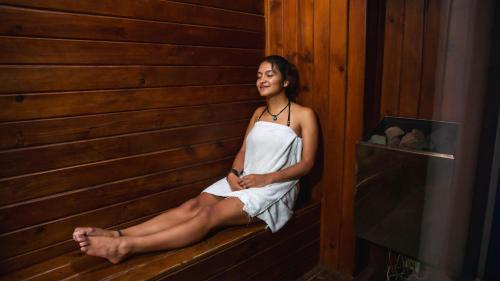 Sauna, Llullu Llama Mountain Lodge in Hacienda Tambillo Alto