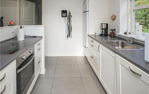 Kitchen, Three-Bedroom Holiday Home Haderslev With A Fireplace 01 in Aro
