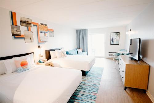 2 double beds, 1 sofa bed