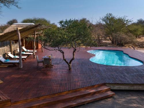 Swimming pool, Evolve Back Kalahari in Central Kalahari Game Reserve