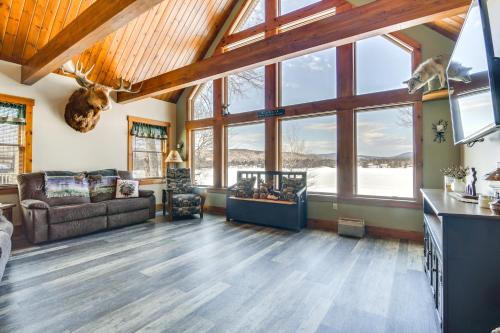 Lakefront New Hampshire Hideaway with Deck and Views