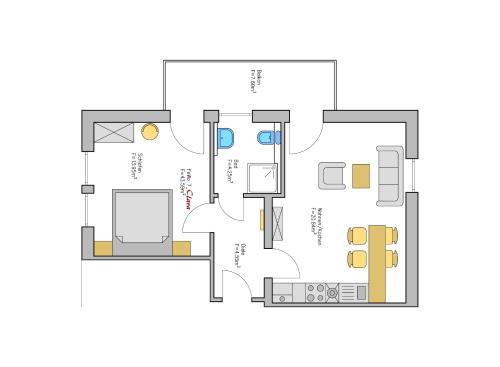 1 king bed, 1 sofa bed