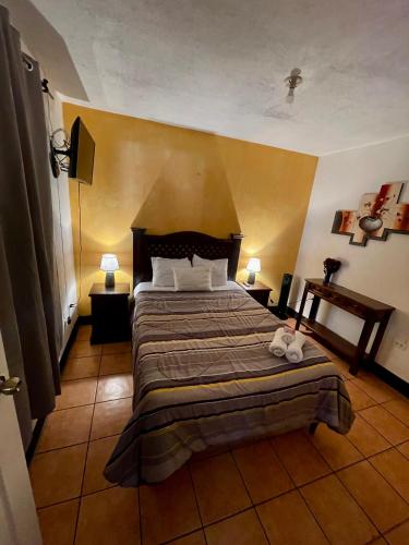 1 double bed