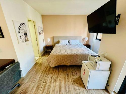 LA CONCORDE INTERNACIONAL SUÍTES ALTO PADRÃO JARDIM EUROPA ITAIM -BIBI COM VARANDA ,cama super king size