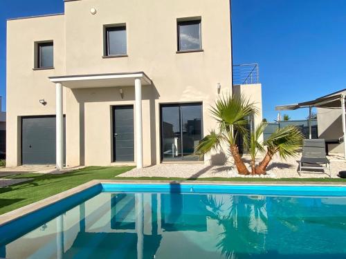 Villa climatisée pour 8 personnes avec piscine privée - Accommodation - Sérignan
