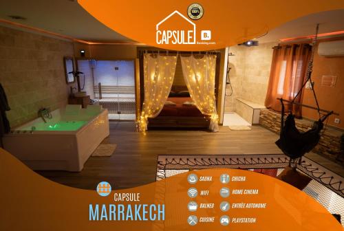 Capsule Marrakech I Chicha I Sauna I Balnéo I Console PS5 I Cinéma - Location saisonnière - Trith-Saint-Léger