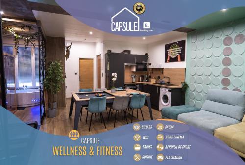 Capsule Wellness - sauna - balneo - machine de sport privatif - PS5 - 2 chambres