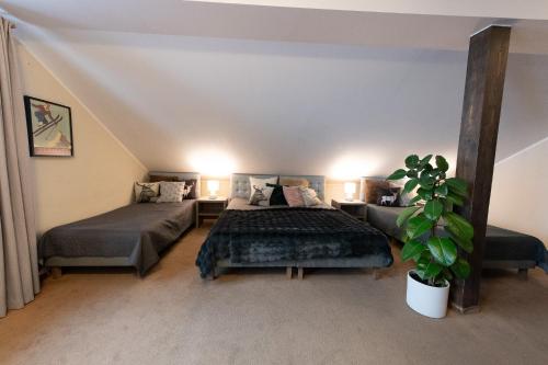 4 twin beds