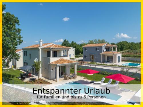 Villa Falco für Familien, bis 6 Personen, 3 Schlafzimmer mit Bad en Suite, Pool mit Loungebereich, G