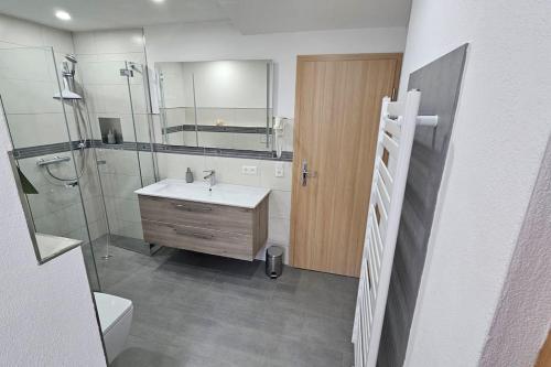 Shower, Ferienwohnung am Schwanenteich in Bad Klosterlausnitz