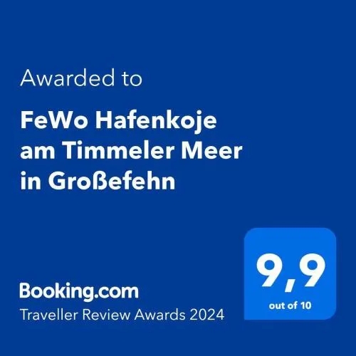 FeWo Hafenkoje am Timmeler Meer in Großefehn in Timmel, Deutschland