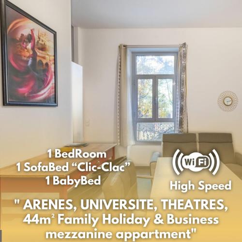 44m2 Family Holiday&Business Appartment Access et Parking Facile LitBébé Clim Wifi 1BedRoom 1SofaBed 1BabyBed Easy Access AirConditioning FreeParking FreeWifi - Location saisonnière - Béziers