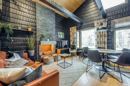 Вітальня, Holiday Apartments Halla-Ukko 3 in Хюрюнсалмі