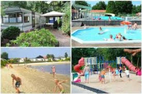 Stacaravan 108 met airco vakantiepark de Tien Heugten Schoonloo Drenthe