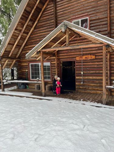 Log Cabin at Rainier Lodge (0.4 miles from entrance)