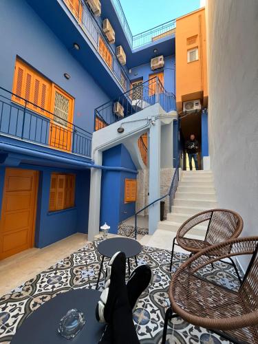 The blue house Athens 4