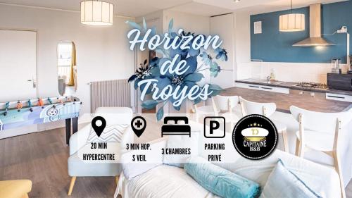 Horizon de Troyes - 3 chambres TV - Parking Privé - Location saisonnière - Troyes