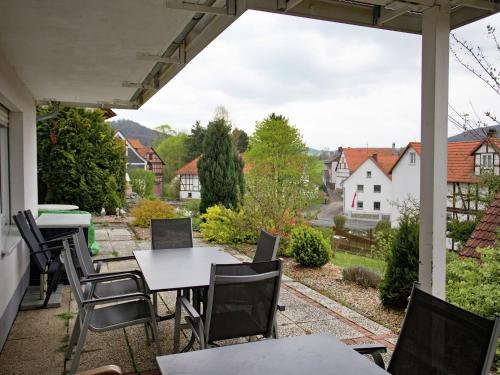 Balkons/terase, Schone Ferienwohnung mit Terrasse in Homberg in Homberg (Efze)