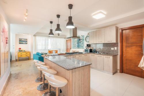 Beach front and beach access at Nueva Romana in La Caña