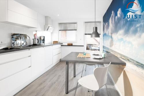 Konyha, Landhaus Gertrude 108 - Wohnung Meeresrauschen in Juist