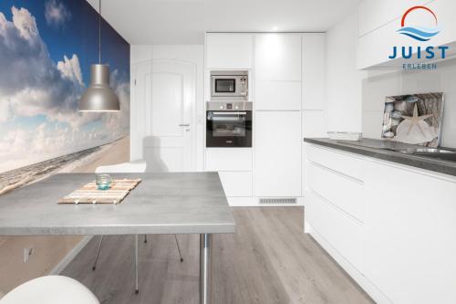 Konyha, Landhaus Gertrude 108 - Wohnung Meeresrauschen in Juist