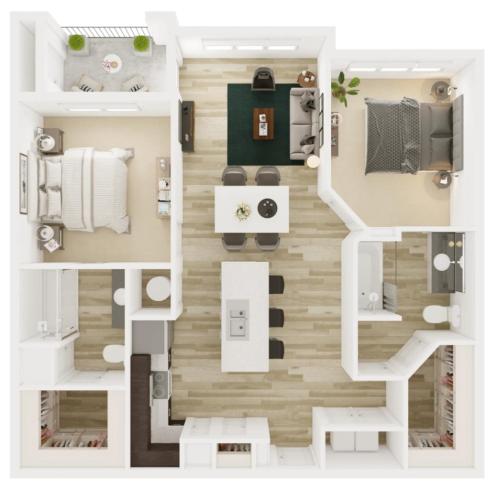 Smart automation apartment in Woodlake/Westheimer in Houston, USA