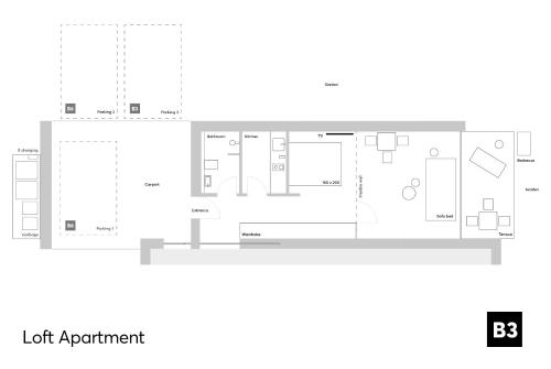B3 - Das Loft Apartment für 1-3 Personen, Nürnberg, Nürnberg (Foto 8)