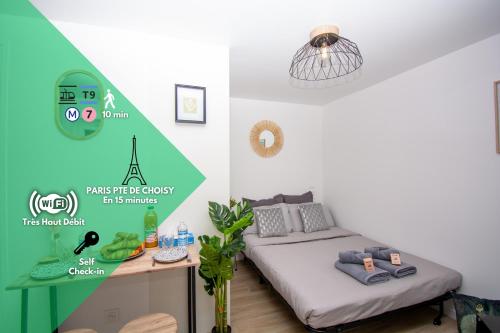 Studio rénové calme et cosy (10' Paris Pte d'Ivry) - Location saisonnière - Ivry-sur-Seine