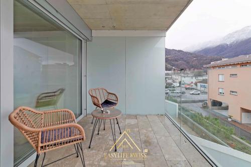 陽台/露台, Rame Loft per 2 Persone a Bellinzona -By EasyLife Swiss in 貝林佐納