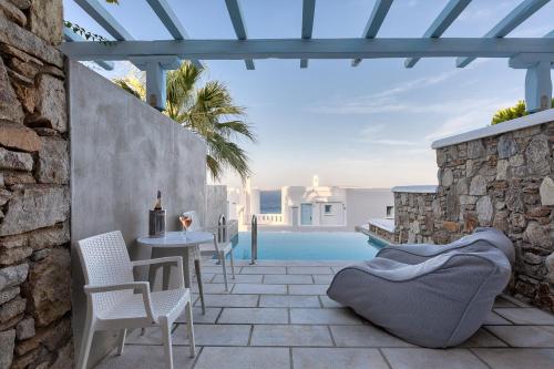 Habitación Premium Aegean con piscina privada y vistas al jardín
