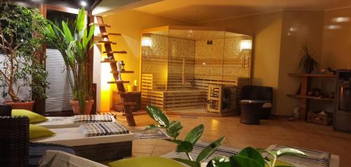桑拿, Chill Haus mit Sauna und Kamin in 格羅斯克魯茨/哈維爾