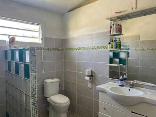 浴室, CosyLife Sainte-Rose - Villa familiale calme avec vue Sofaïa à 3km de la plage (CosyLife Sainte-Rose - Villa familiale calme avec vue Sofaia a 3km de la plage) in 聖玫瑰