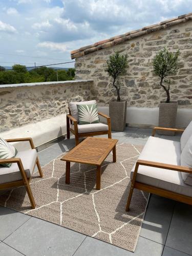 Erkély/terasz, Les gites at Domaine les Caizergues in Ganges