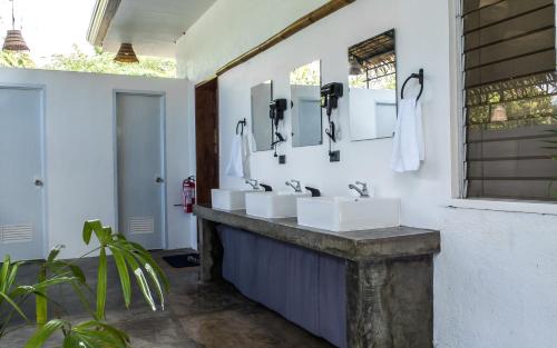 Open air bath, Wild Monkeys Hostel in Moalboal