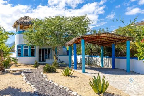 Bayview Home with Office Rooftop and Palapa Tower in El Sargento, Mexico