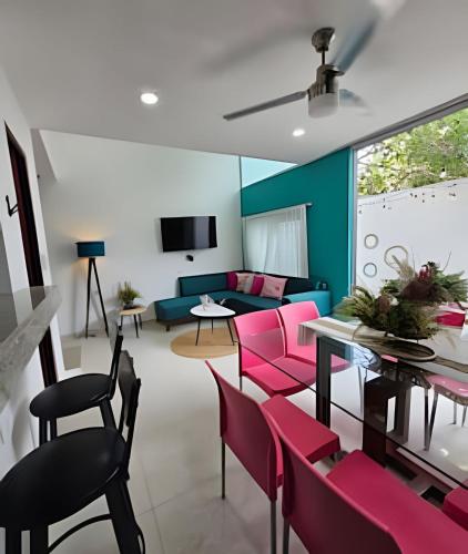 Villa con alberca, a una cuadra del mar in Chicxuclub Puerto Yucatan