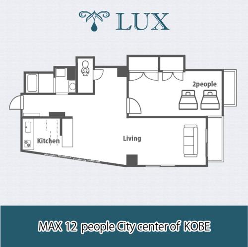 LN16 LUX 12名可三宮中心地 便利さ抜群 快適luxuryテイストマンション