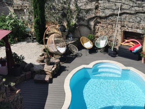 Balcony/terrace, LA FEE VIVIANE in Villerest