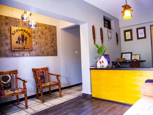 Lobby, The Explorers Hub in Kampala