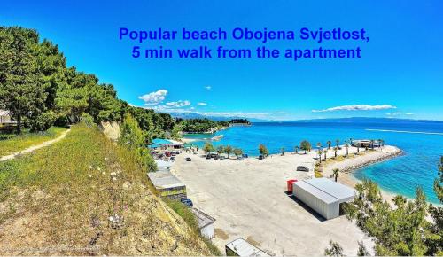 Beachfront apartment Drazen, with garden and parking Beachfront apartment Drazen, with garden and parking