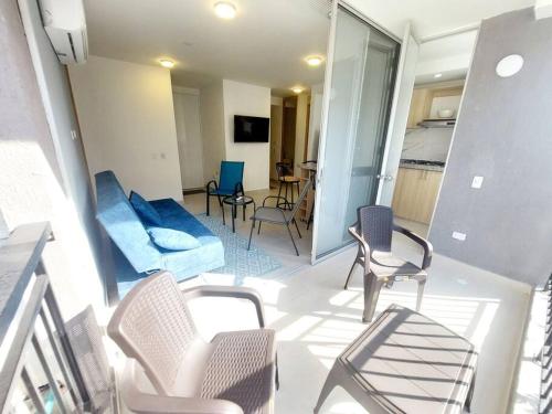 共用Lounge/電視區, Acogedor Apartamento en Ricaurte, Cundinamarca in 里卡奧特