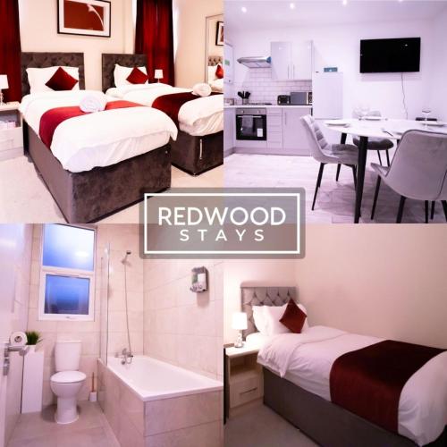 Everest Lodge Serviced Apartments for Contractors & Families, FREE WiFi & Netflix by REDWOOD STAYS - Farnborough