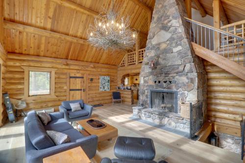 Hand-Crafted Cabin with Whitefish Lake Views!