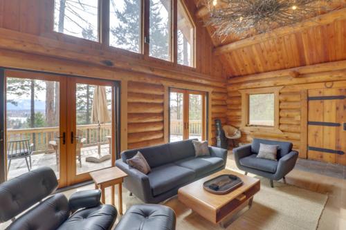 Hand-Crafted Cabin with Whitefish Lake Views!