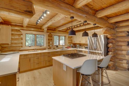 Hand-Crafted Cabin with Whitefish Lake Views!